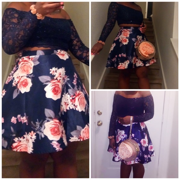 ✨Blue and Pink Floral 2 Prince Formal Dress ✨ - Picture 1 of 1